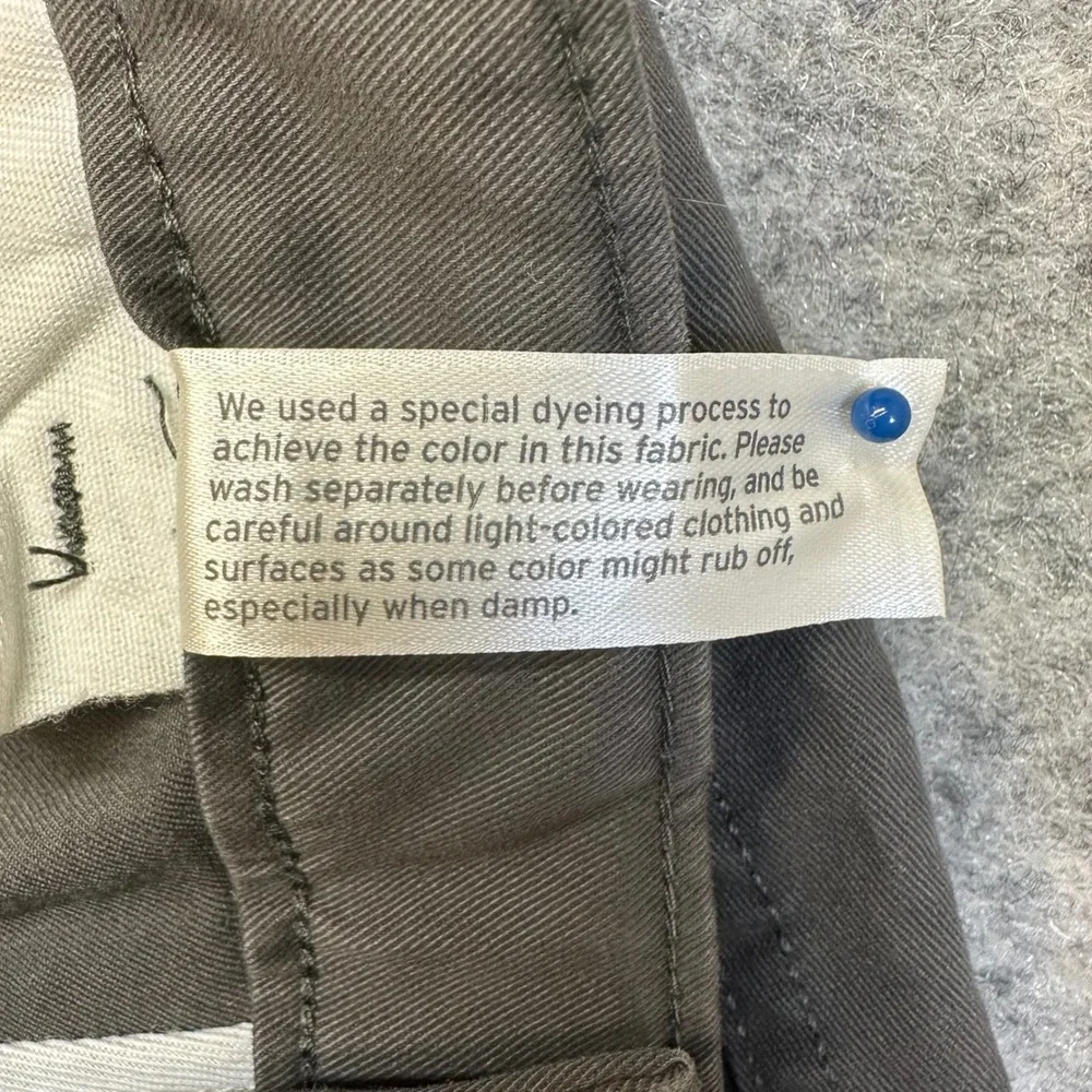 Eddie Bauer Chino Pants Mens Size 38x30 Dark Gray Slim Fit Specially Dyed